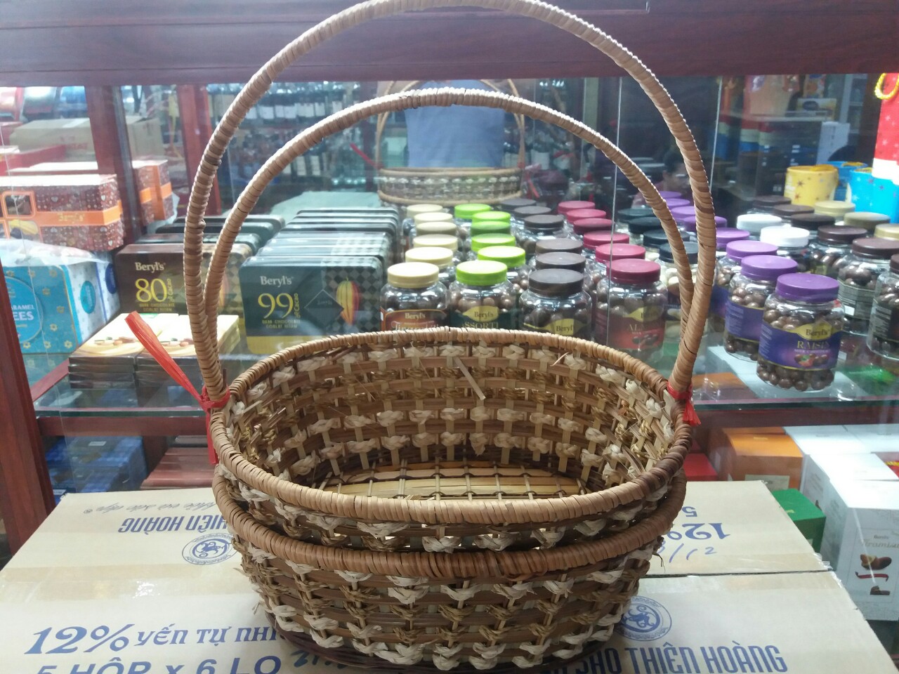 Mẫu giỏ mây tre đan