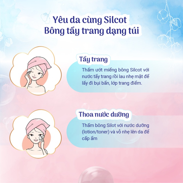 Combo 4 Hộp Bông trang điểm cao cấp Silcot Premium (Hộp 66 miếng)
