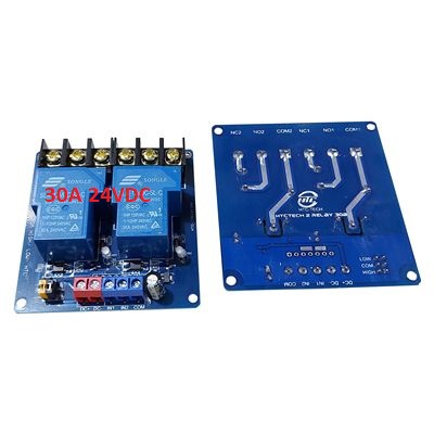 Module 2 relay 24Vdc 30A có opto  kích high/low HTC