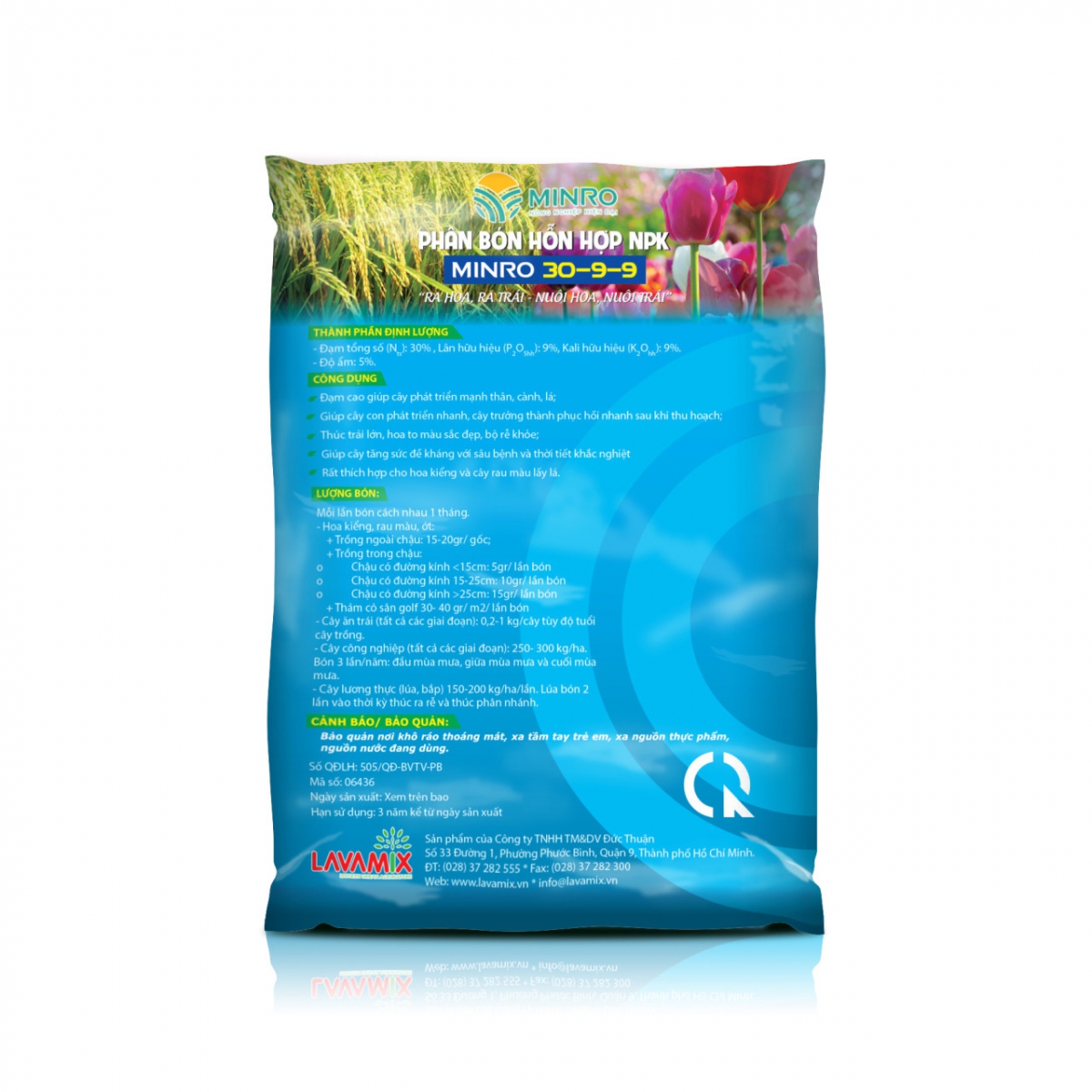 Phân bón NPK bổ sung vi lượng Minro 30-9-9 +TE (200gr – 1kg)
