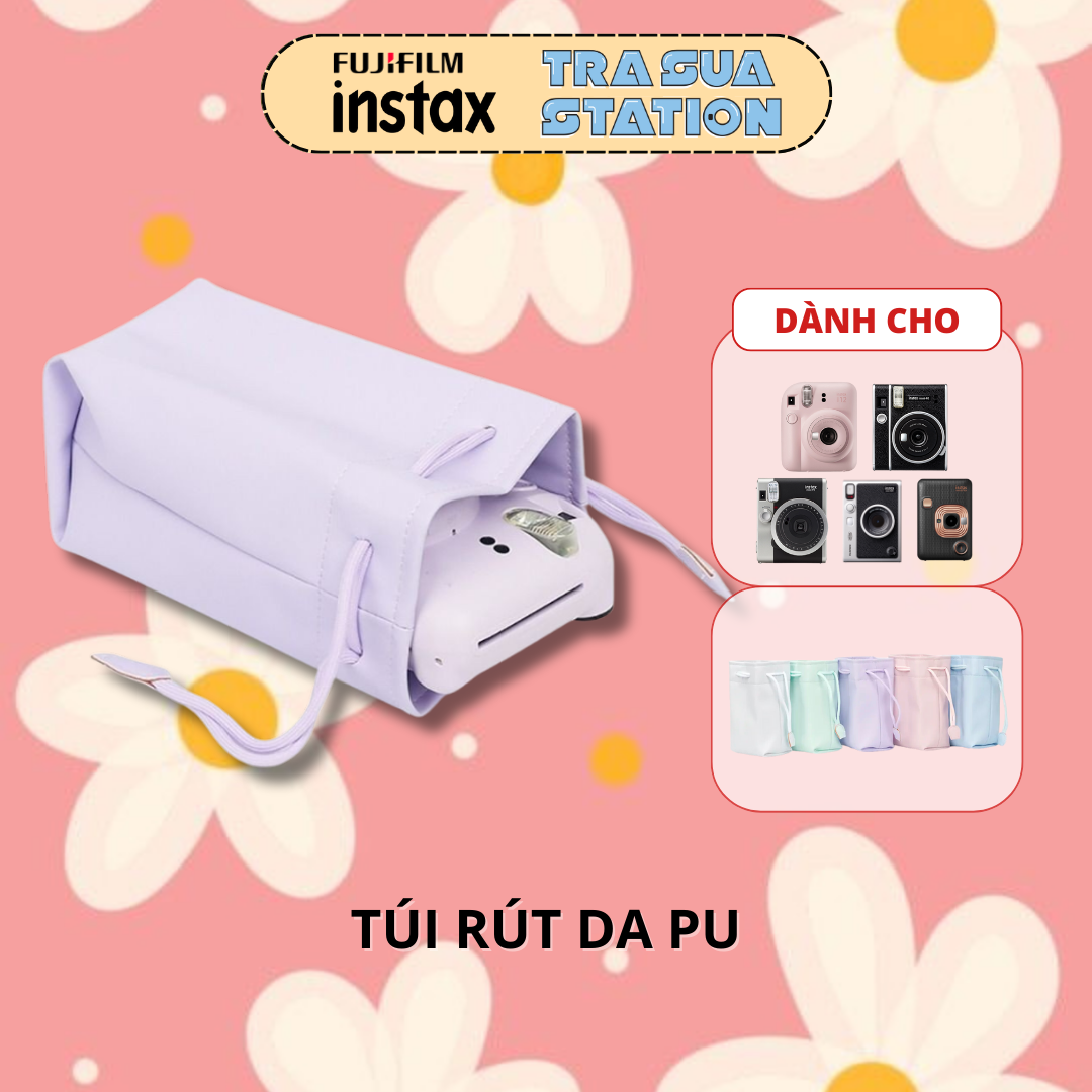 [HN] TÚI DA PU, TÚI RÚT ĐỰNG MÁY ẢNH INSTAX MINI (CAMERA BAG)