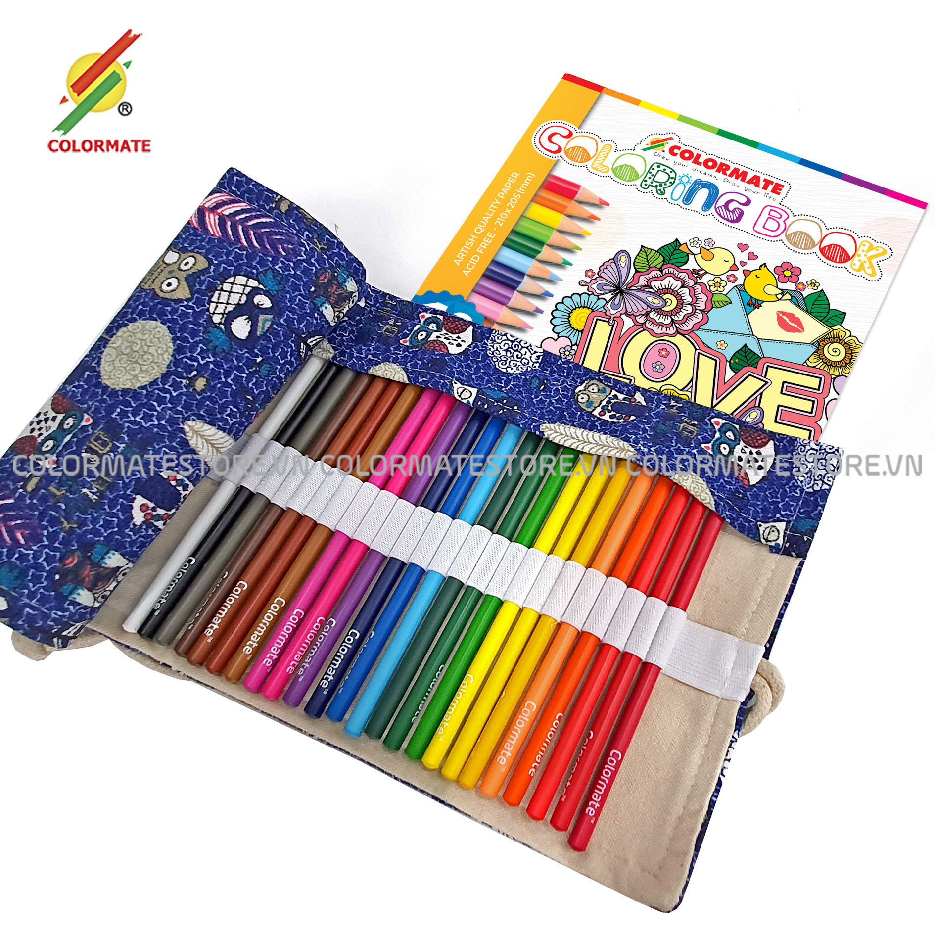 Chì Vẽ Cao Cấp + Tập Tô Màu