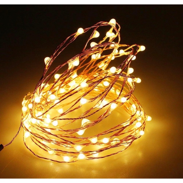 Dây Đèn Led Fairy Dùng Pin 3M (Đèn Đom Đóm) Không Chớp (Tặng Kèm Pin)