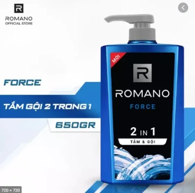[HCM]Tắm gội 2 trong 1 Romano Force hương nước hoa 650g