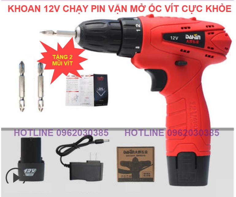 Máy khoan pin Dafan 12v 1 pin may khoan pin