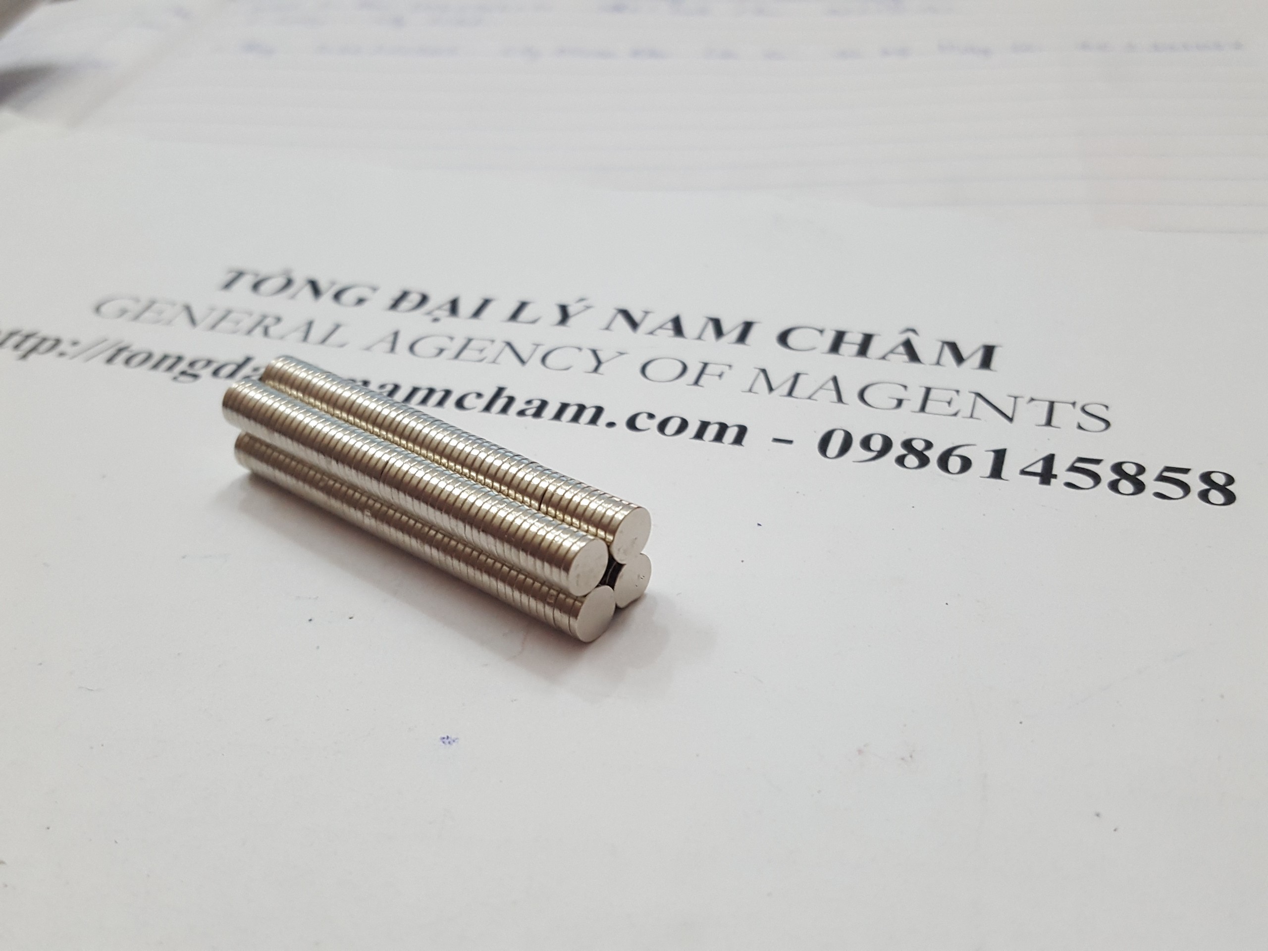 100 viên Nam châm đất hiếm 5x1mm