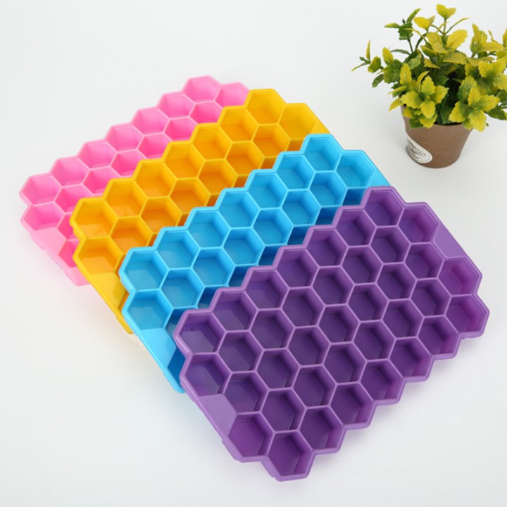 Khuôn Silicon Đổ Socola/Thạch/Đá/Kẹochipchip/Pudding Hình 37 Lỗ Tổ Ong