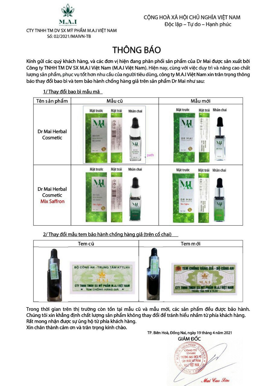 Tri.Mun. Tham Dr Mai - serum 5ml