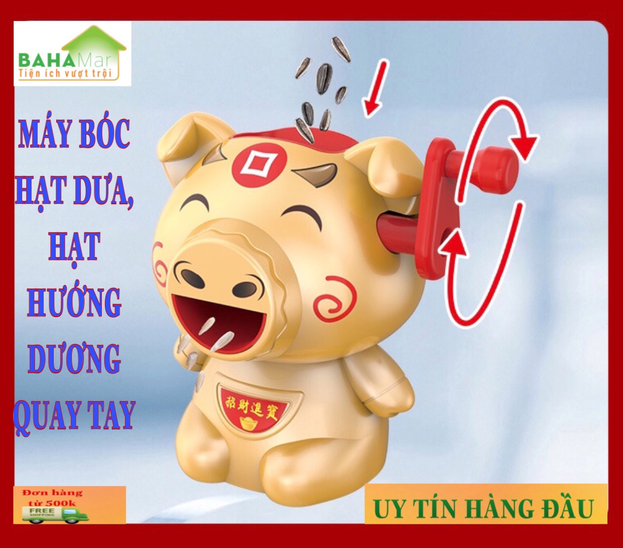 MÁY BÓC HẠT DƯA, HẠT HƯỚNG DƯƠNG QUAY TAY "BAHAMAR" dễ dàng tách vỏ hạt dưa hạt hướng dương giữ vệ sinh ăn uống và không hư hại răng miệng