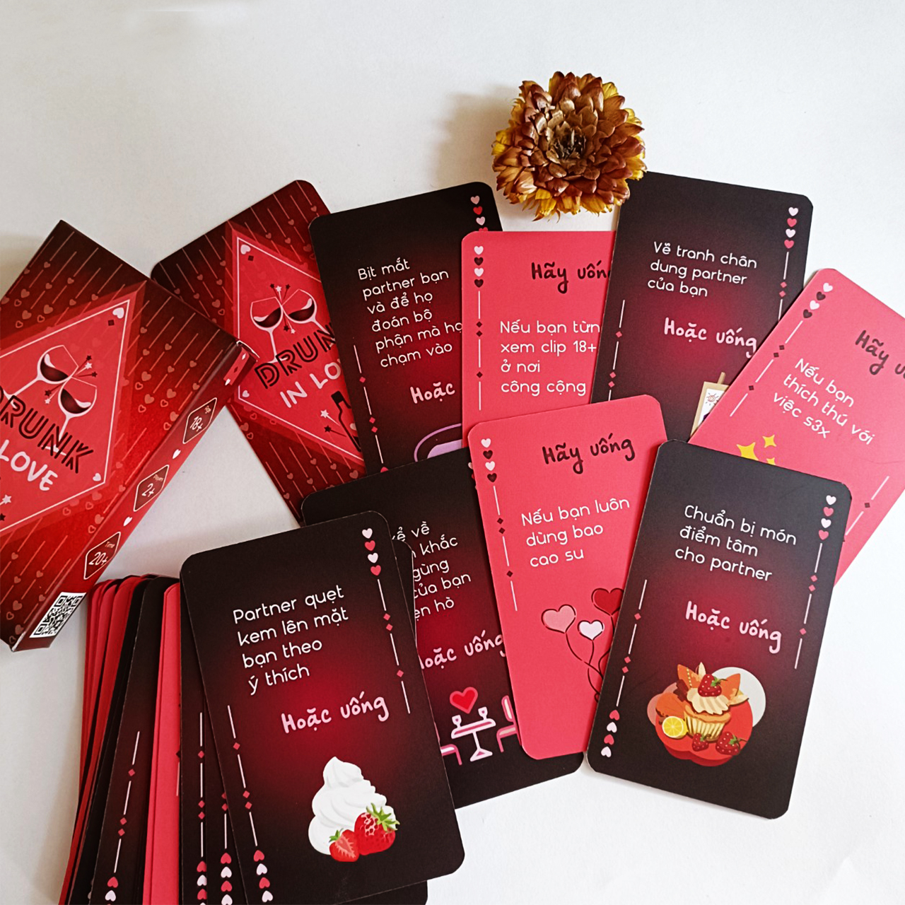 [COUPLE GAME] Bộ bài drinking 55 lá DRUNK IN LOVE dành cho cặp đôi siêu thú vị