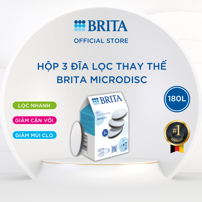 Hộp 3 đĩa lọc BRITA MicroDisc Filter - Thương hiệu đến từ Đức