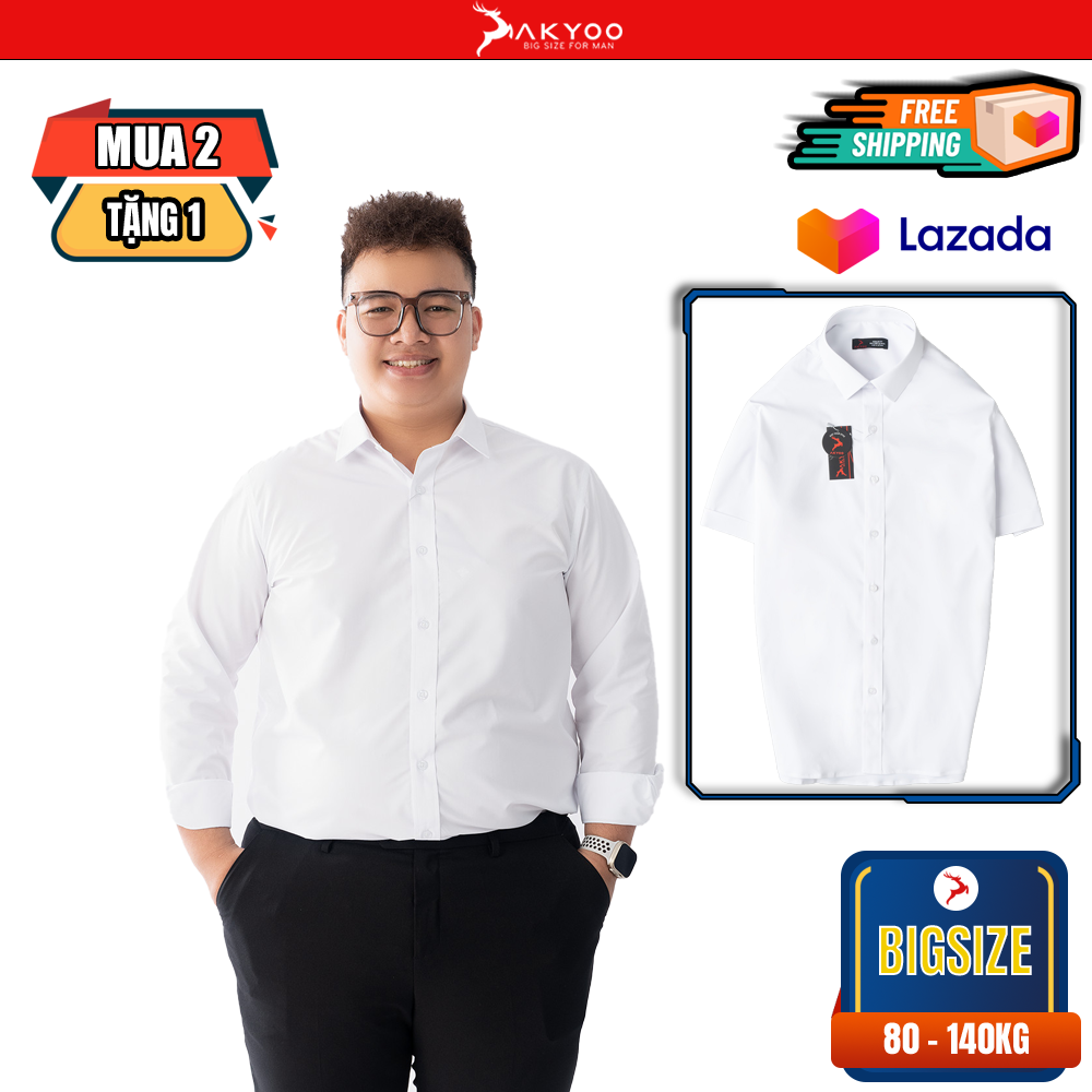 Áo Sơ Mi Nam Big Size 80-140kg,Chất Cotton&hellip;