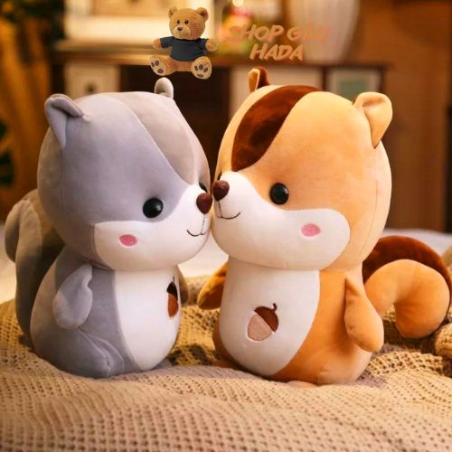 Gấu Bông Sóc Hạt Dẻ Bông Cao Cấp