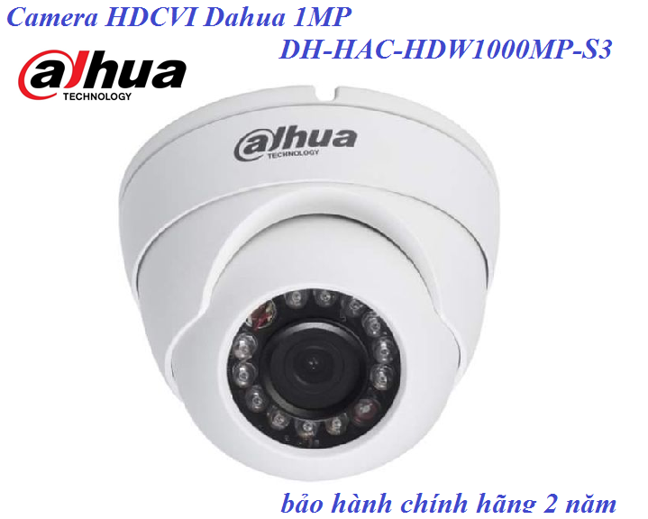 Camera HDCVI Dahua 1MP  DH-HAC-HDW1000MP-S3