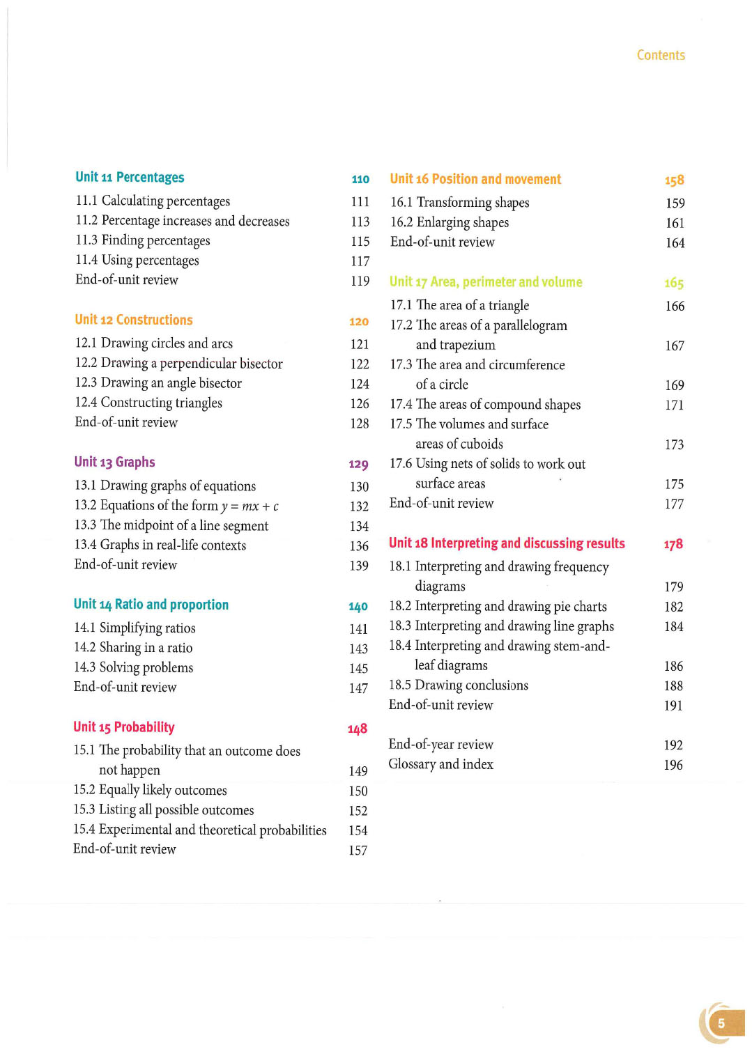 Mathematics course book + practice book