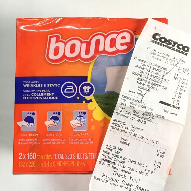 [HCM]Giấy thơm quần áo Bounce 160 tờ - Mỹ