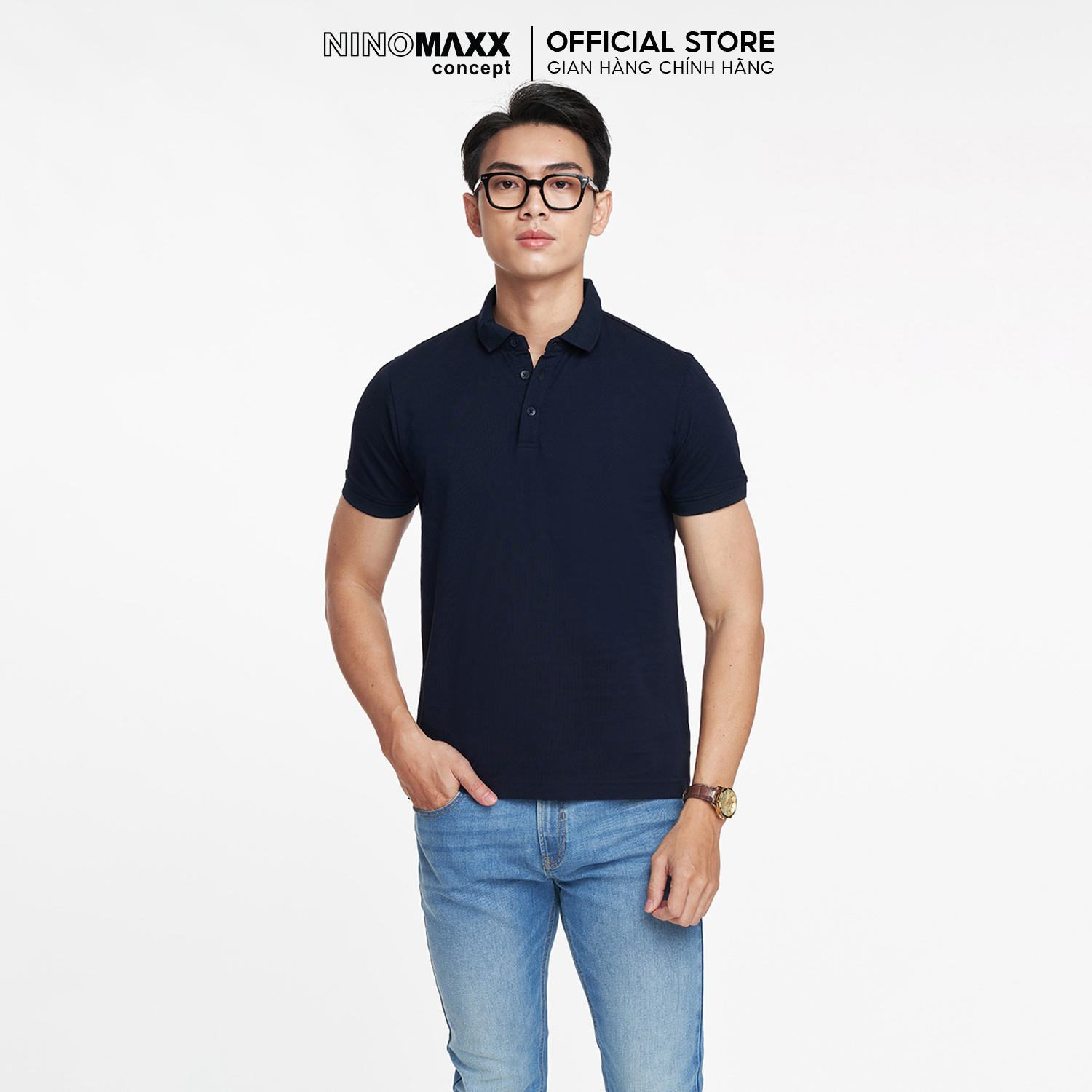 N & M club shirt polo collar shirt male mercerized cotton 2105018