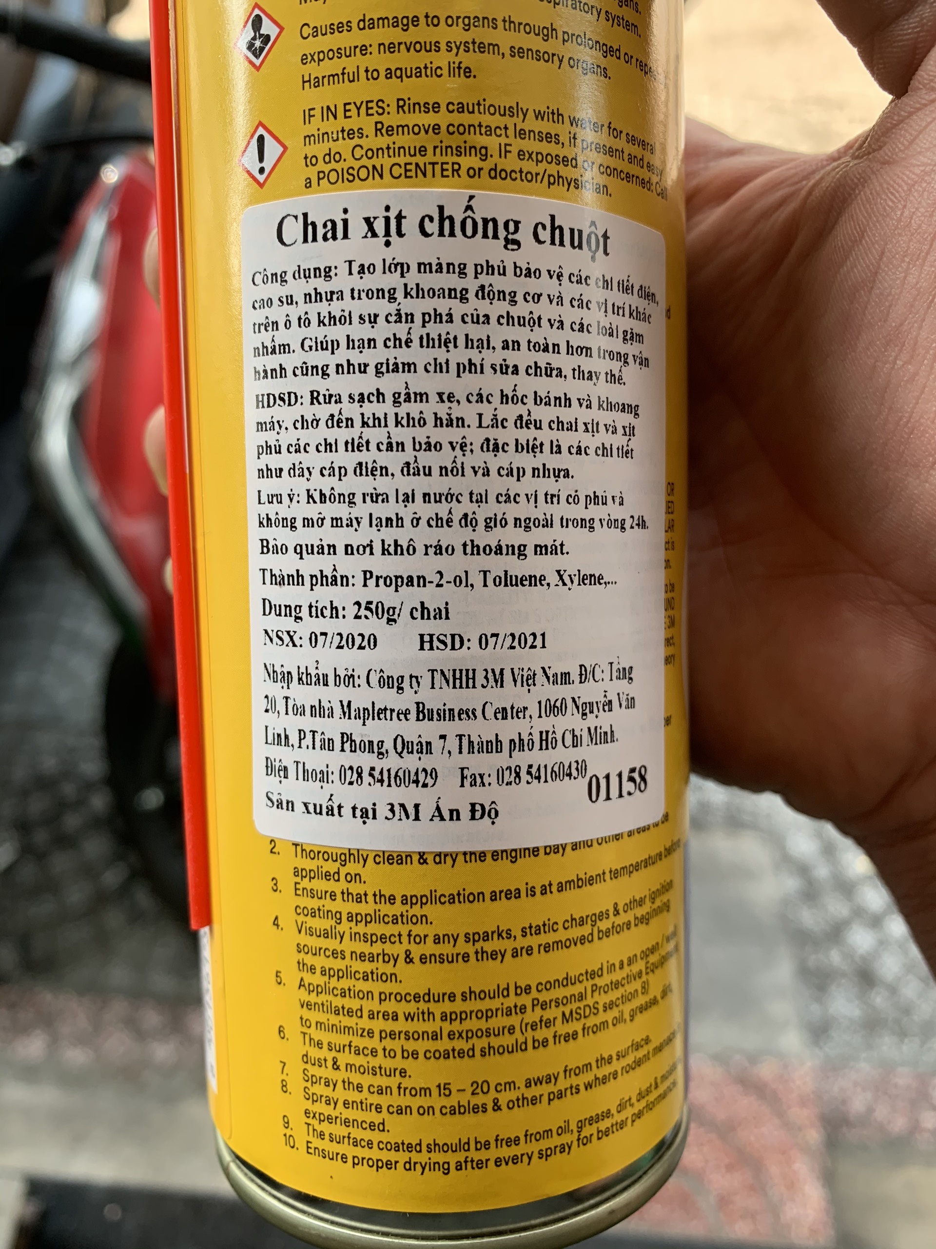 [HCM]CHAI XỊT CHỐNG CHUỘT 3M