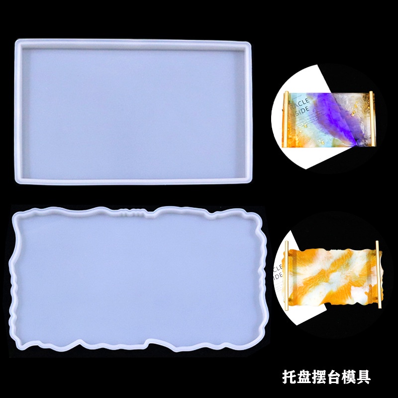 Khuôn Silicon Khay Trà, Khuôn Coaster Tự Làm DIY