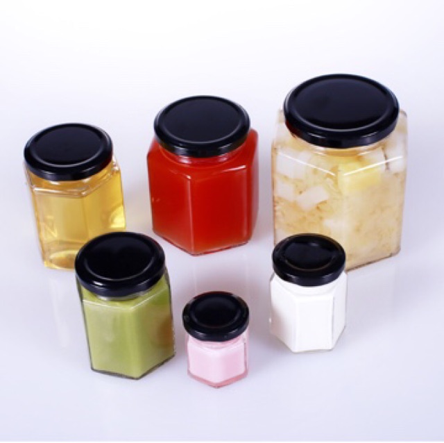 Hũ thuỷ tinh lục giác 100ml