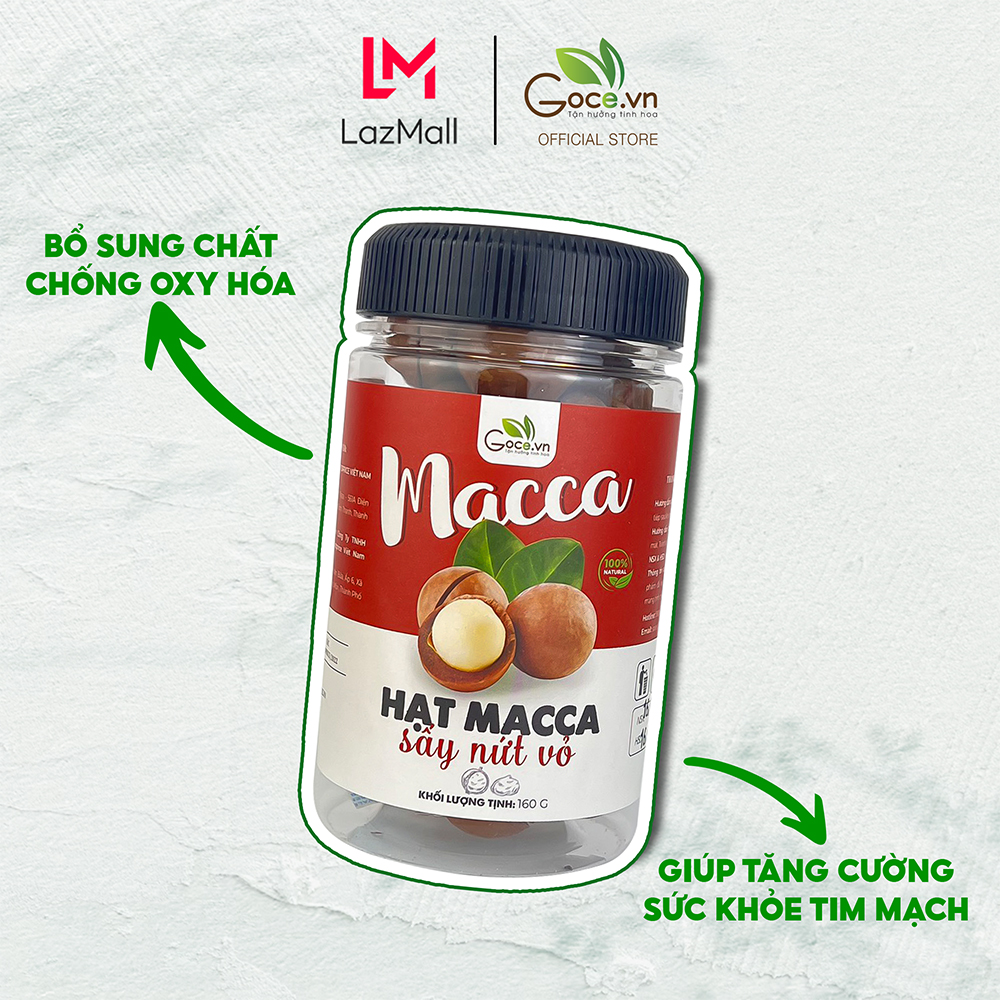 Hạt macca (mắc ca) sấy nứt vỏ Goce - 160g