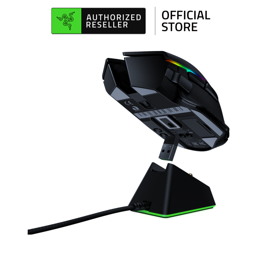 Razer Basilisk Ultimate with Charging Dock Wireless Gaming Mouse with 11 Programmable Buttons (Chuột không dây Gaming)