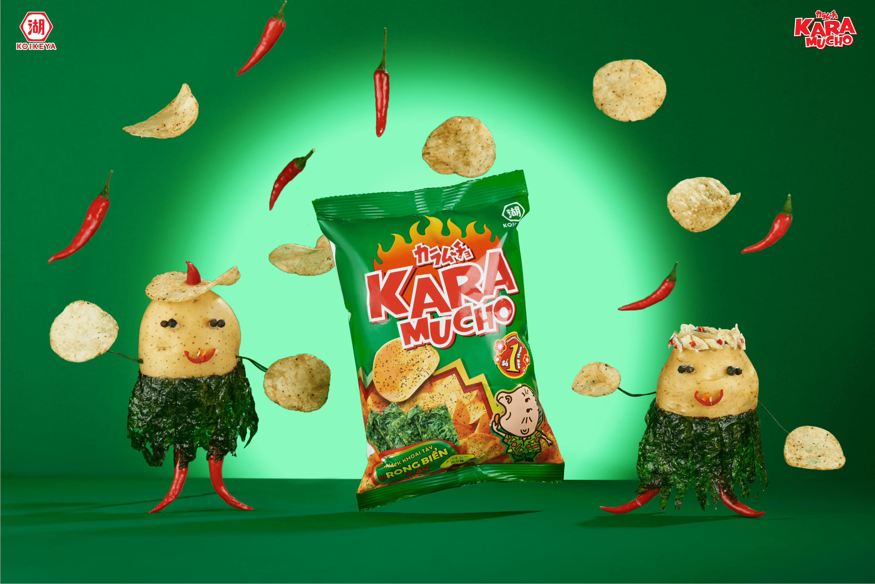 Combo 5 gói Karamucho lát mỏng giòn tan 44g