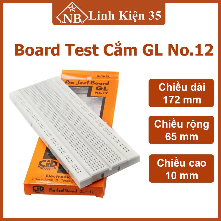 Board test cắm loại to gl no.12 kích thước 17x6.5cm