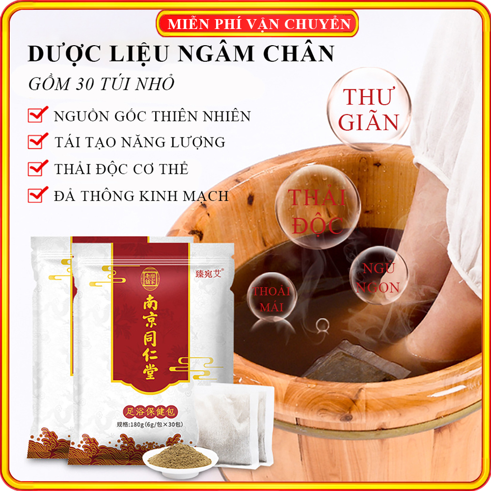 Thảo dược, dược liệu ngâm chân nguồn gốc thiên nhiên, tái tạo năng lượng, thải độc cơ thể, đả thông kinh mạch an toàn hiệu quả