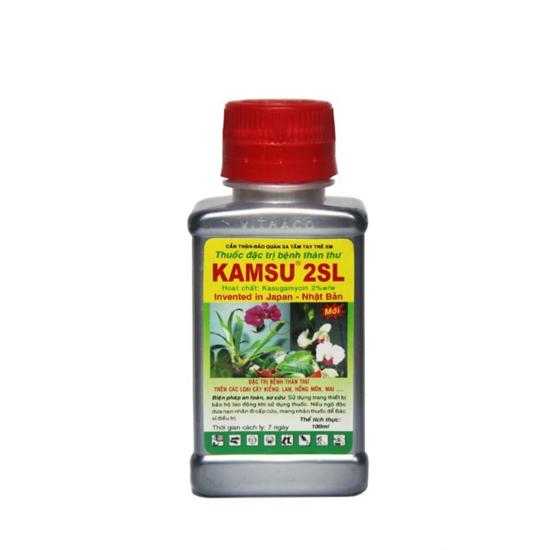 Kamsu 2sl chai 100ml - thu ốc đặc tr ị bệnh thán thư trên hoa kiểng lan, hồng, mai