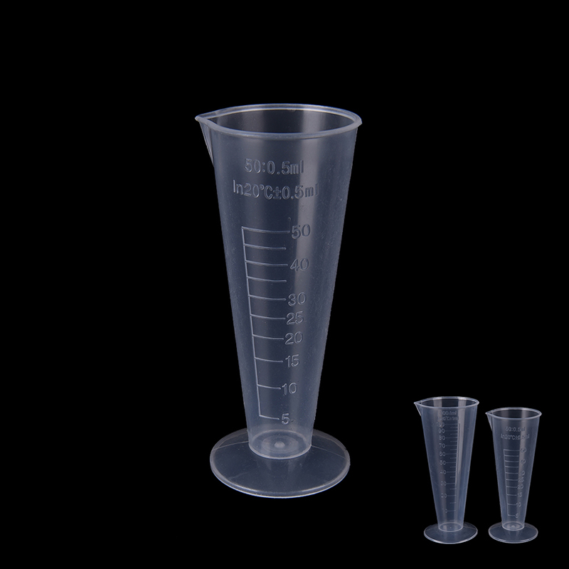 Caomangjiuk Cốc đo bằng nhựa cân trong suốt 50ml 100ml dụng cụ đo lường mới,