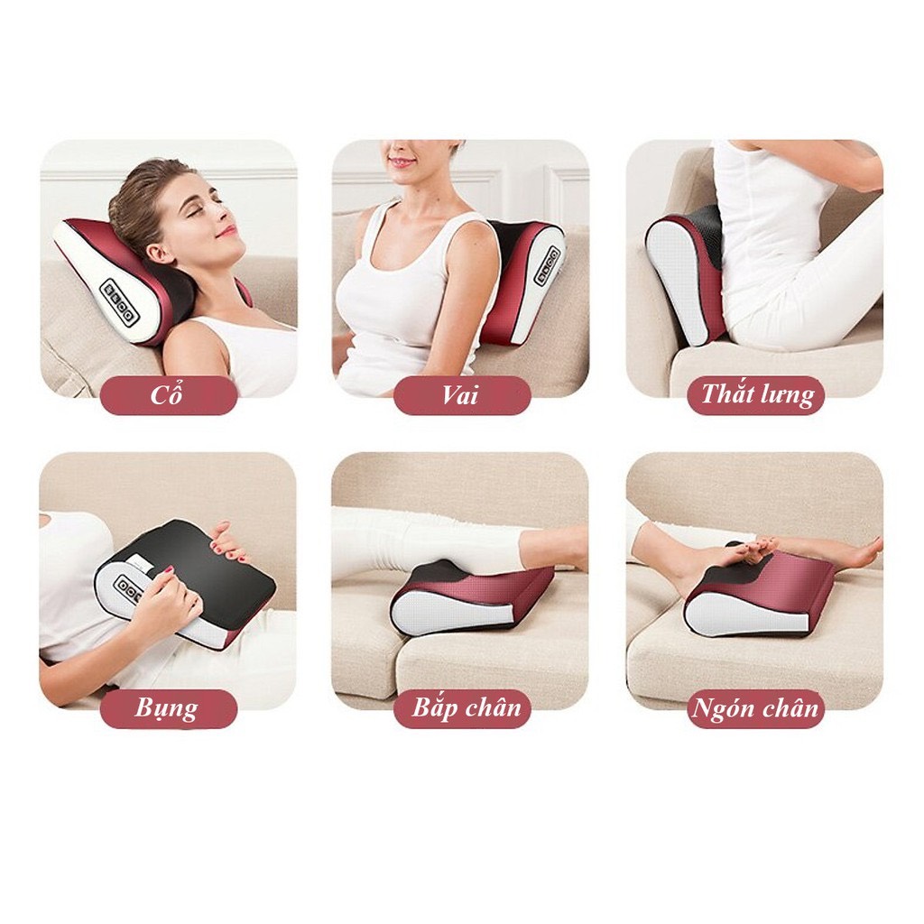 Gối Massage Hồng Ngoại 16 Bi Cao Cấp
