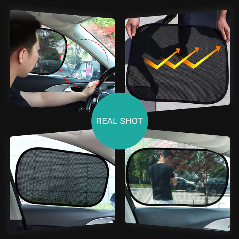 Car Static Grid Yarn Sun Shield Car Load Sun Protection Heat Insulation Electrostatic Stickers