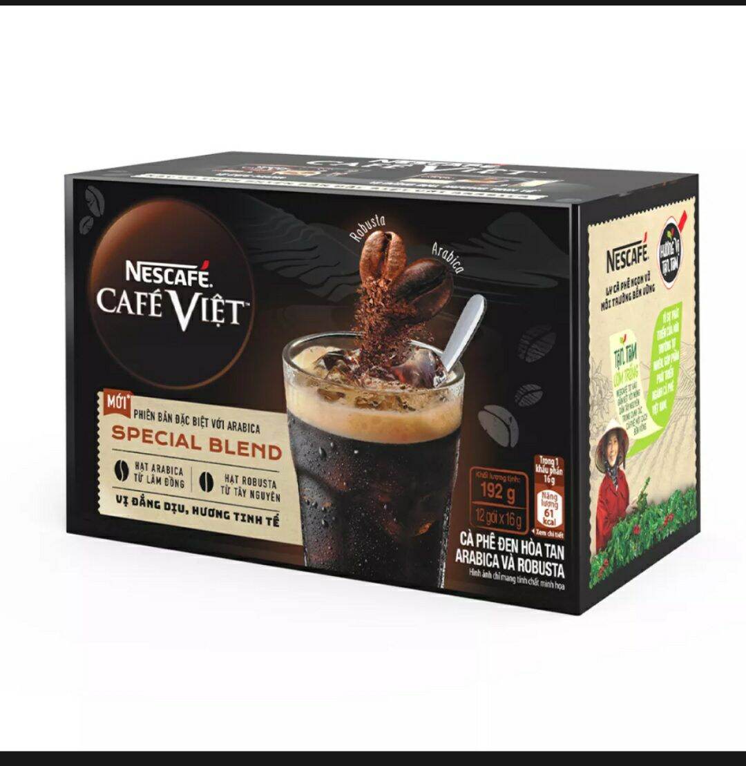 Cafe Việt đen Arabica & Robusta (12 gói 16g)