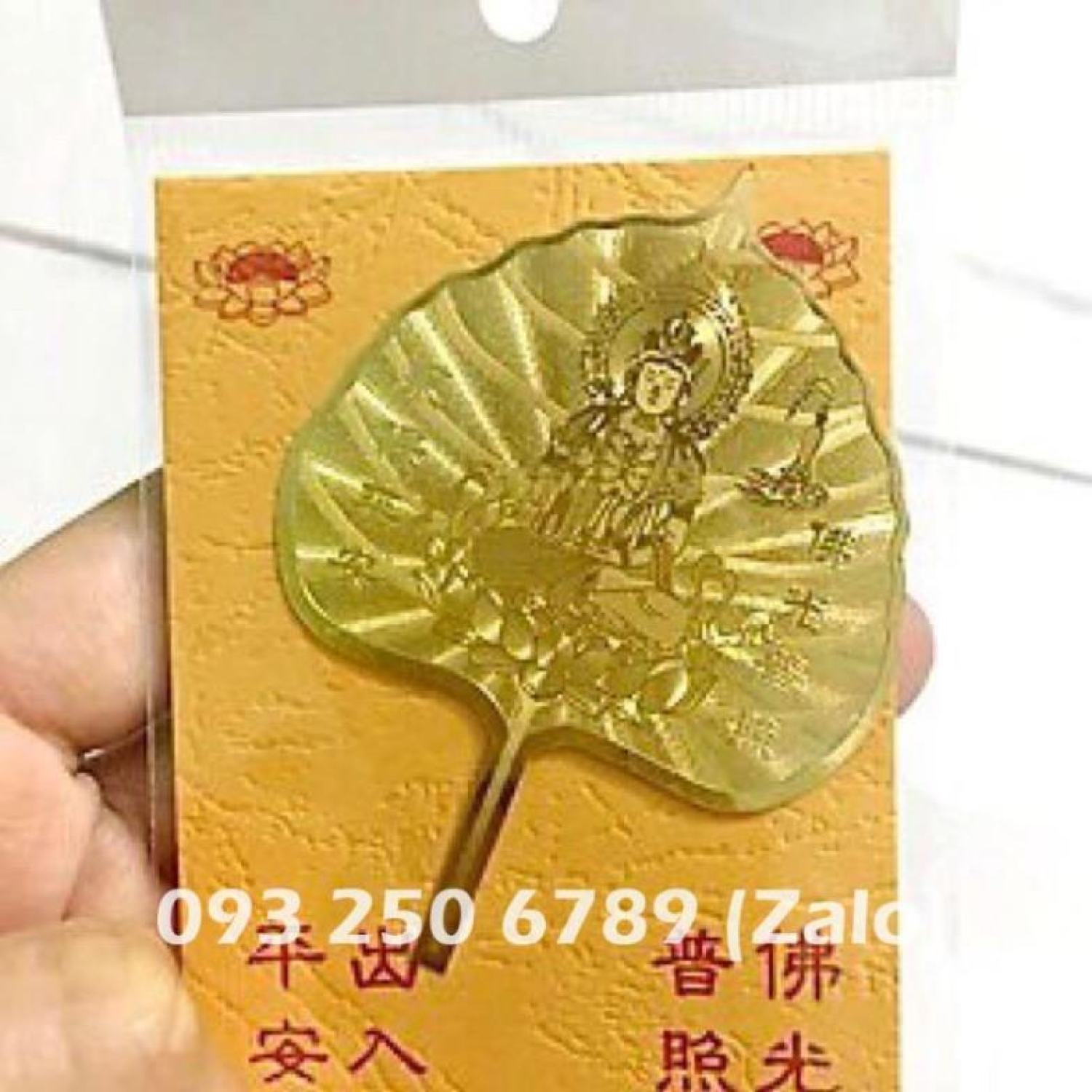 [ĐÃ KHAI QUANG] Lá Bồ Đề mạ vàng bình an