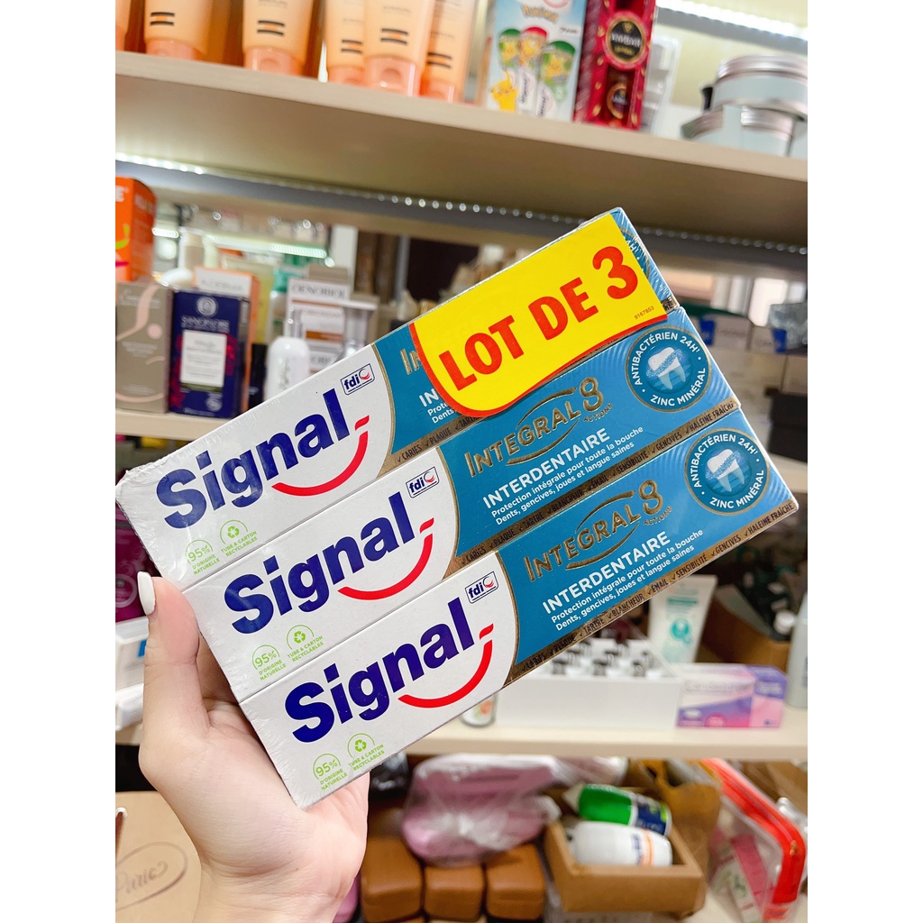 [Nội địa Pháp] Kem đánh răng SIGNAL Integral 8 tuýp 75ml