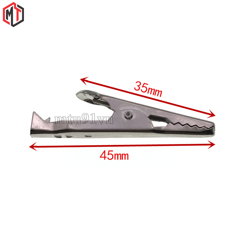 Combo 3 Cặp Kẹp Cá Sấu size vừa 35mm - 3 Đỏ + 3 Đen