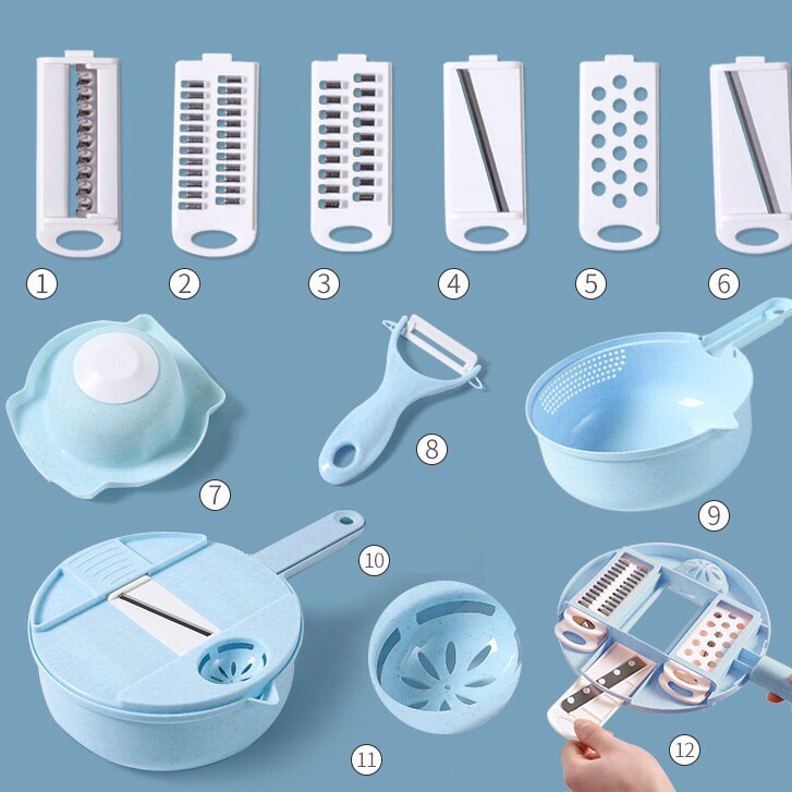 Bộ rổ nạo rau củ đa năng, tiện dụng