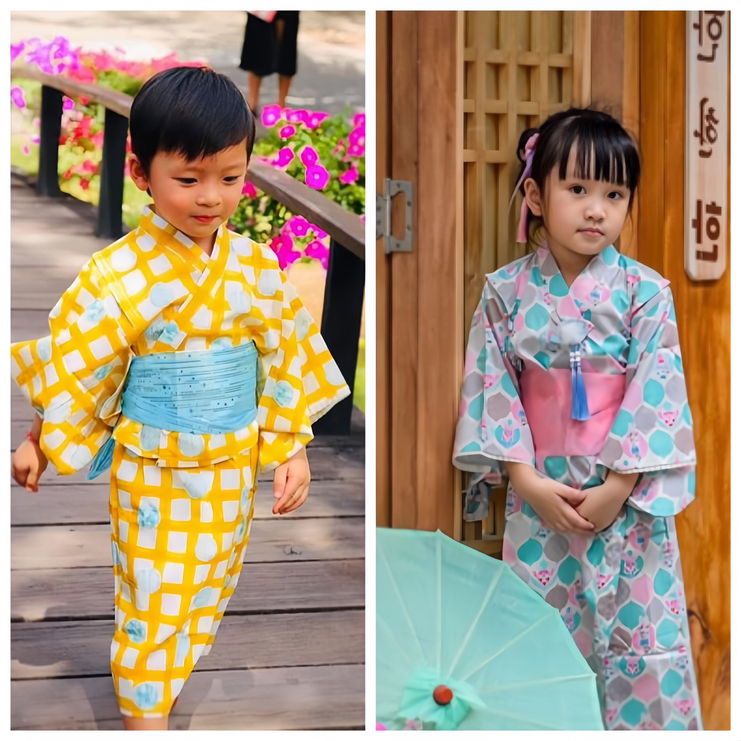 (PiPo) Kimono Cách Tân Cho Trẻ Em Phong Cách Nhật Bản