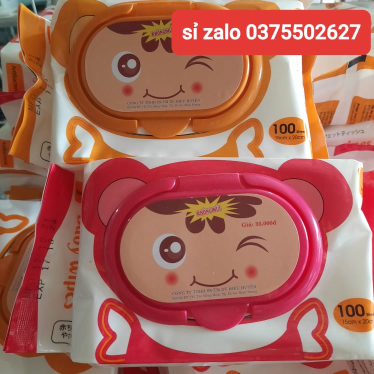Khăn ướt không mùi 100 miếng