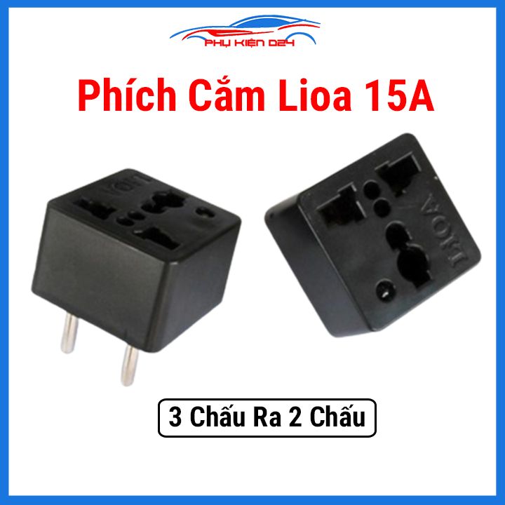 Phích cắm điện chuyển đổi 3 chấu ra 2 vinakip 10a / lioa 10a
