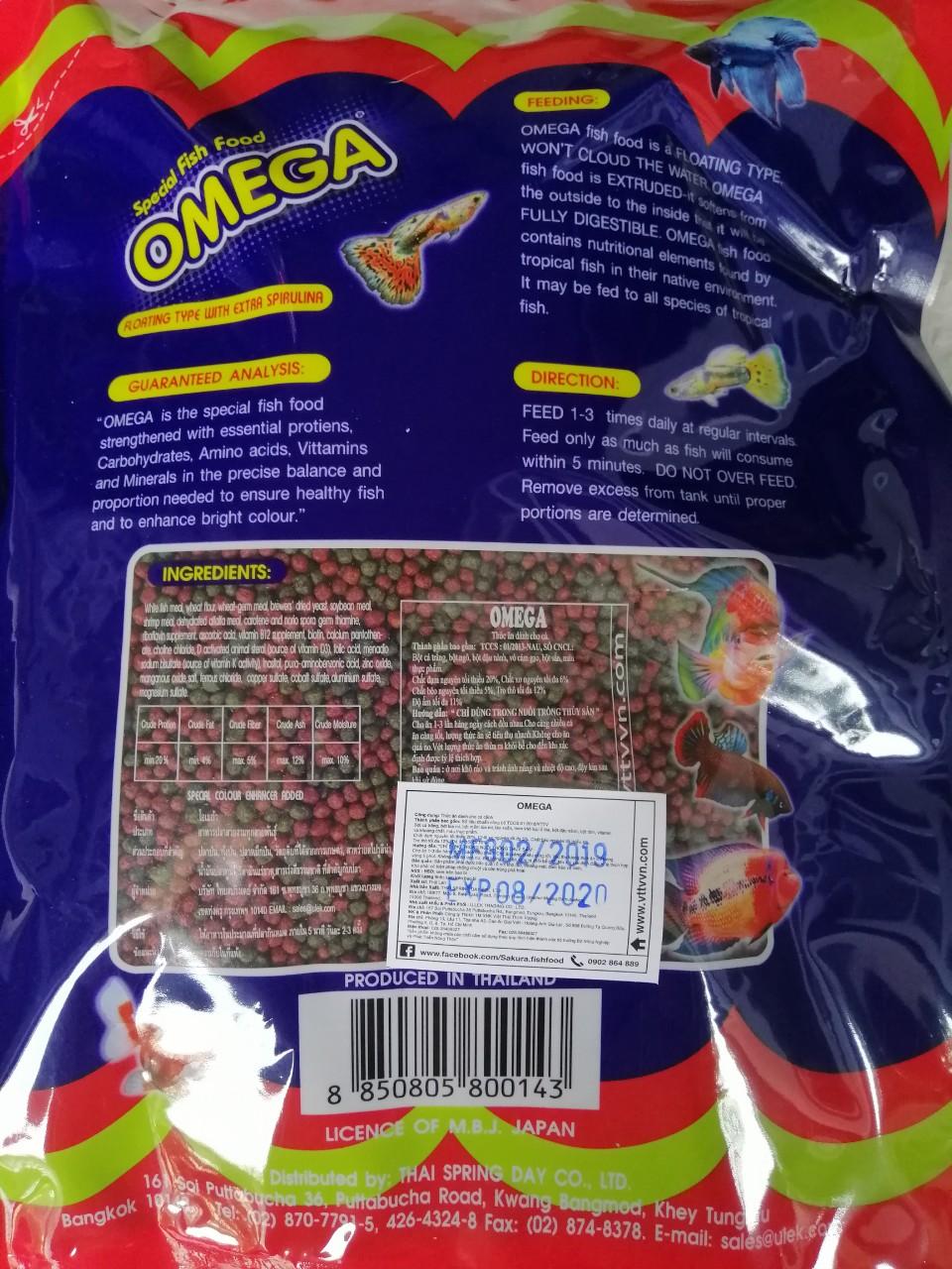 [HCM]Thức Ăn Cá Omega 500g (Viên Vừa kt 3mm)