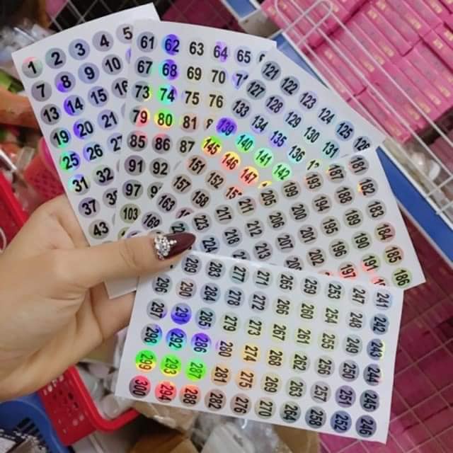 Tem số decan dán mã số chai sơn