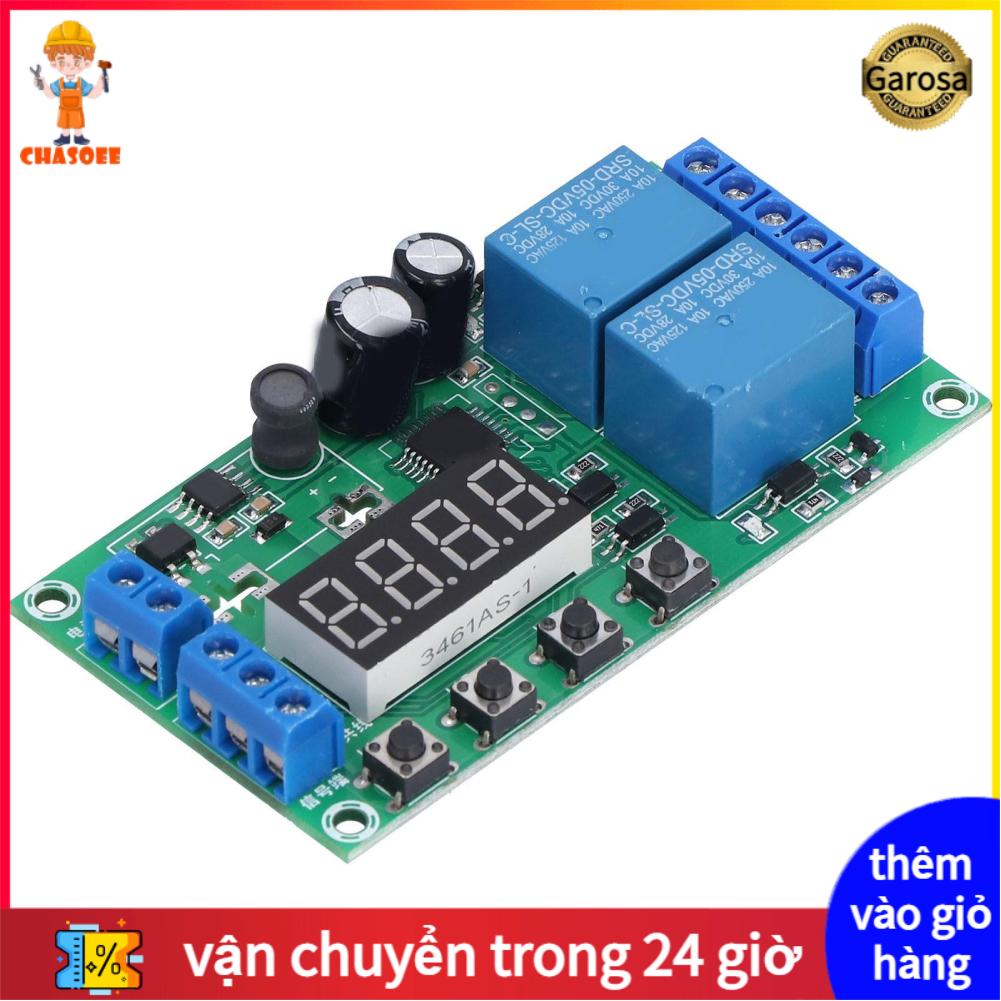 Relay Module Two‑Way DC 32 Functions Wide Voltage Working Mode 7‑30V Delay Relay Module for Controlling Water Pump Motor