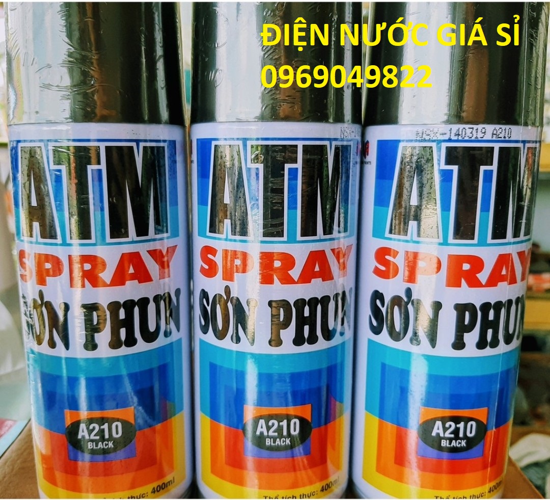 SƠN XỊT ĐEN ATM A210 400ml