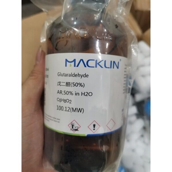 Glutaraldehyde 50% cas 111-30-8 c5h8o2 chai 500ml