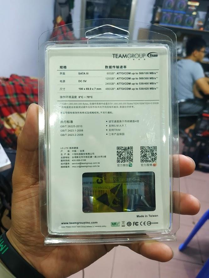 Ổ Cứng SSD 120GB GT1 2.5 Team Group Sata III