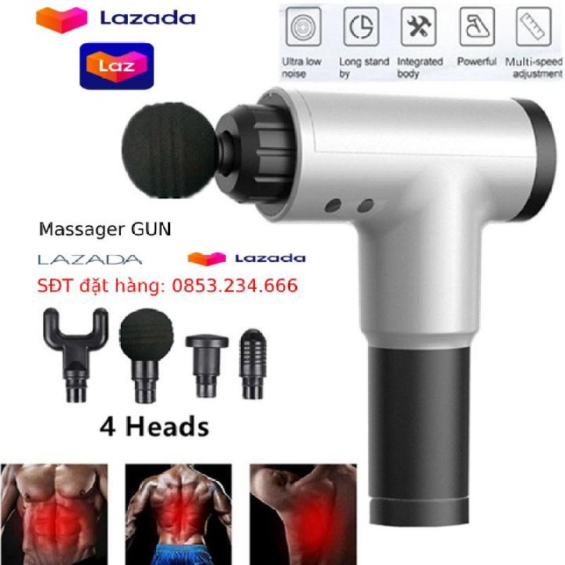 Máy mát xa đa năng cao cấp thế hệ 4.0 - nhỏ gọn, tiện lợi, hiệu quả, an toàn cho người sử dụng + tặng kèm 4 đầu mát xa và bảo hành 12 tháng