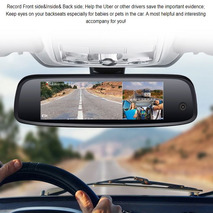 [Trả góp 0%] Camera hành trình cao cấp Phisung E09-3 tích hợp 3 camera 4G Android 5.1 Wifi - Độ phân giải màn hình 1600*400p