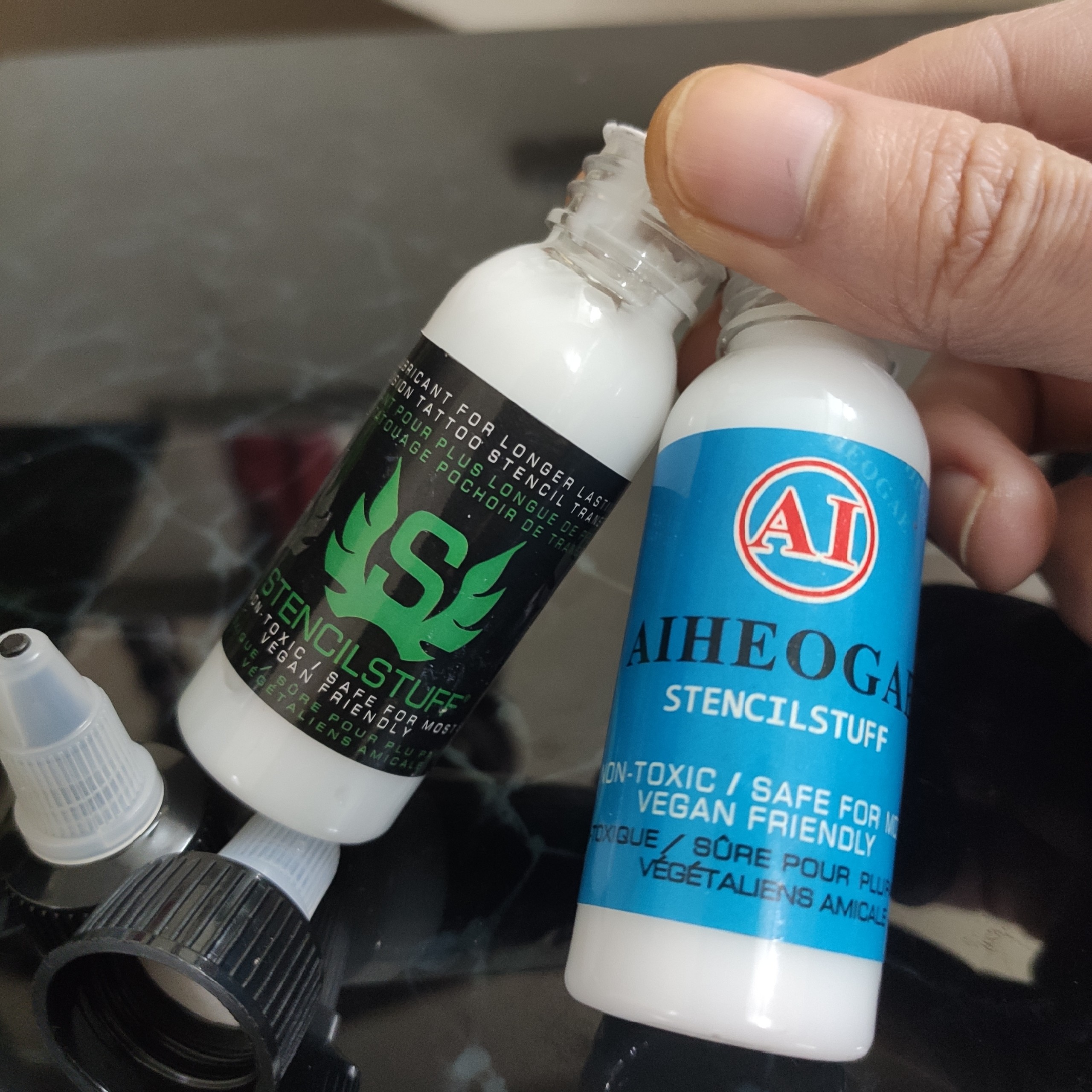 Cặp gel scan in hình xăm Aiheo Gae + Stencil Stuff ( 30 ml / 1 chai )